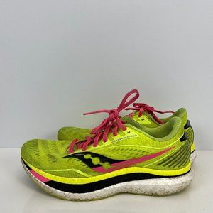 Saucony Endorphin Pro Speed Running Shoes ViziCitron Neon Womens Size 11